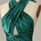 Dark Green Halter Lace Up Mermaid Prom Dress With Slit nv1649