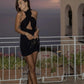 Black simple hollow fashion chic short party dress nv2245