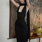 Black fashion simple low cut long ribbon long slim satin evening gown prom dress ball gown party dress nv2633