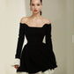 Black simple classic little black dress short mini homecoming dress evening dress party dress nv2377