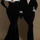 Black White Long Satin Mermaid Prom Dress Evening Dress Party Dress nv4871