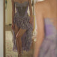 Purple Vintage Elegant Short Chiffon Homecoming Dress Party Dress nv4850