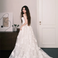 Sweetheart Strapless Boned Tulle Wedding Dress with 3D Flower Appliques  NV7373