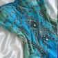 NiceVestidos--Short Blue Gradient Shiny Gorgeous Retro Fashion Exquisite Gemstone Beads Long Ankle Length Chiffon Ruffle Ball Dress Evening Dress Party Dress Prom Dress NV5709