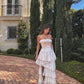 White Vintage Elegant Ruffle Long Ball Gown Evening Dress Party Dress nv3244