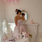 Pink Strapless Lace Short Mini Homecoming Dress Birthday Party Dress nv2861