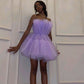 Purple Fashion Tulle Cute Short Tulle Elegant Fairy Homecoming Dress Prom Dress Evening Dress Party Dress nv3294