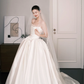 Strapless Satin A-Line Ballgown Wedding Dress Bridal Gown  NV7264