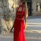 Red hot sale fashion sexy slim suit prom dress evening dress party dress nv2288