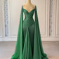 Blue Fashion Ruffle Elegant Long Satin Floor Length Rhinestone Strap Prom Dress Evening Dress Party Dress nv5119