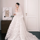 3D Floral Sweetheart Ballgown Wedding Dress Strapless Bridal Gown  NV7262