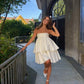 White pretty fashion ruffle layered short mini prom dress elegant party dress homecoming dress evening dress nv2428