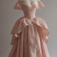 Pink gorgeous sweetheart neckline elegant sweet long exquisite lace ball gown evening dress nv3353