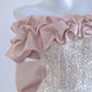 Silver pink fashion exquisite beaded sequins long prom dress evening dress party dress nv4725