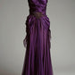 Purple gorgeous elegant tube top long tulle floor-length ball gown evening gown bridesmaid dress simple wedding dress nv3677