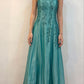 Purple Delicate Floral Beading Shiny Spaghetti Straps Elegant Fashion A-Line Long Tulle Ball Gown Evening Dress Party Dress Prom Dress nv3799