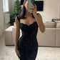 Black Charming Fashion Lace Long Slim Ball Gown Evening Dress nv2789