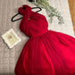 Red Cross Fashion Short Tulle Homecoming Dress Holiday Birthday Party Dress nv3147