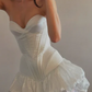 NiceVestidos--Stylish White Off-The-Shoulder Short Satin Homecoming Dress NV5700