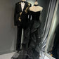Black Gorgeous Gold Long Tulle Ball Dress NV6626