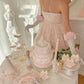 Pink Strapless Lace Short Mini Homecoming Dress Birthday Party Dress nv2861