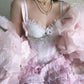 Pink Cute Sweet Vintage Lace Ribbon Short Homecoming Dress Birthday Party Dress nv2874