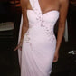 Pink floral elegant sweetheart neckline off-the-shoulder long chiffon prom dress evening gown nv5217