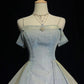 Blue Sparkling Short Satin Homecoming Dress Party Gown nv4860