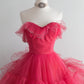 NiceVestidos-Pink long tulle formal prom dress nv5477