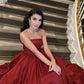 Red tube top elegant fashion A-line long evening dress prom dress ball gown party dress nv2632