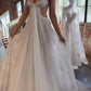 NiceVestidos--White Tulle Exquisite Sparkling Long Prom Dress Ball Gown Wedding Dress NV5842