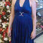 Blue simple elegant short satin prom dress party dress homecoming dress nv3637