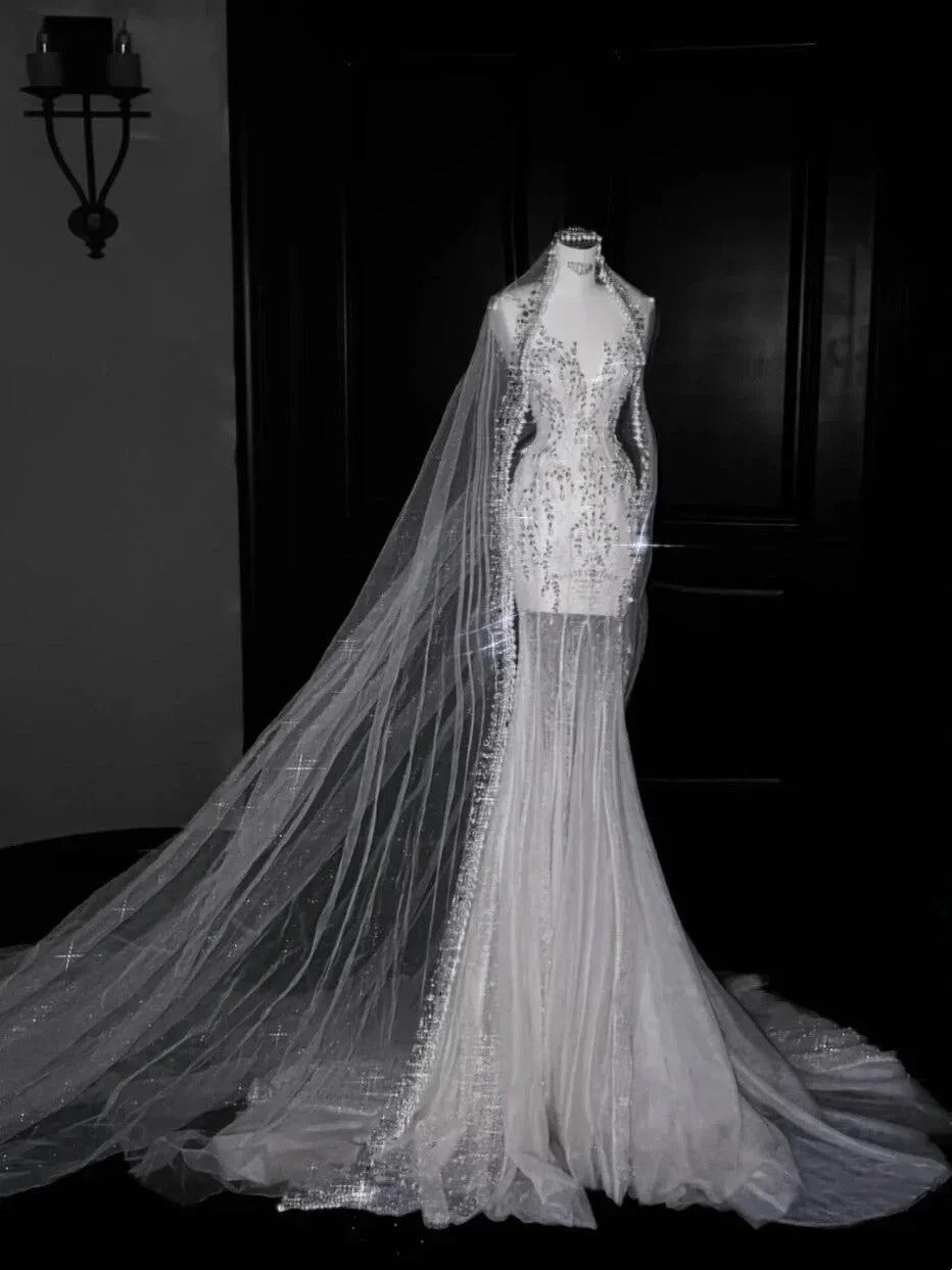 Venus Gorgeous Full Body Nail Bead Baroque Style Elegant Retro Elegant Princess Wedding Dress, Banquet Dress, Birthday Dress NV6738