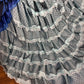 Blue floral satin ball gown evening dress quinceanera dress nv4640