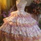 NiceVestidos--Vintage Dress Princess Dress Floral Exquisite Beaded Tulle 16-Year-Old Dress NV5856