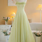 NiceVestidos--Green Chiffon Long Retro Elegant Prom Dress Evening Gown NV5889