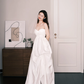 Sweetheart Strapless Bridal Gown, High Waist Draped Flowy Wedding Dress  NV7261