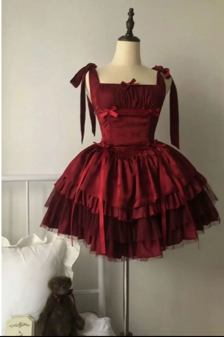 Burgundy Fashion Cute Short Lace Homecoming Dress Store Prom Dress Birthday Party Dress nv3558