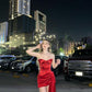 Red simple elegant slim strapless birthday dress homecoming dress party dress evening dress nv2328