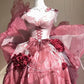 Pink Floral Short Satin Homecoming Dress Prom Dress Birthday Dress nv4823