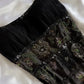 Black elegant exquisite beaded long chiffon ball gown evening dress party dress nv3585
