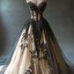 Black exquisite lace long tulle ball gown evening dress wedding dress nv3454