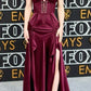 Cherry satin retro fashion corset long satin ball gown evening dress party dress sexy and elegant nv5062