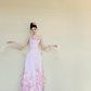 Light Pink Strapless Satin Prom Dress with 3D Floral Appliques, A-Line Long Evening Gown  NV7438