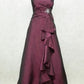 Purple Vintage Fashion Elegant Exquisite Beading Spaghetti Straps Long Satin Princess Formal Prom Dress Party Dress Evening Gown nv3631