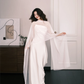 Simple Strapless Satin Mermaid Bridal Gown with Chiffon Sash  NV7308