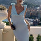 Blue simple elegant mermaid long prom dress evening dress party dress nv2232