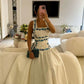 White light color simple elegant floral long impressive ball gown evening dress courtyard garden party dress statues dress to impress nv2579