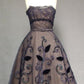 NiceVestidos--Sleeveless Dark Purple Tulle Embroidered A line Midi Length Evening Dress NV5780