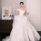 Strapless Tiered Ruffle Tulle Wedding Dress Bridal Gown  NV7269